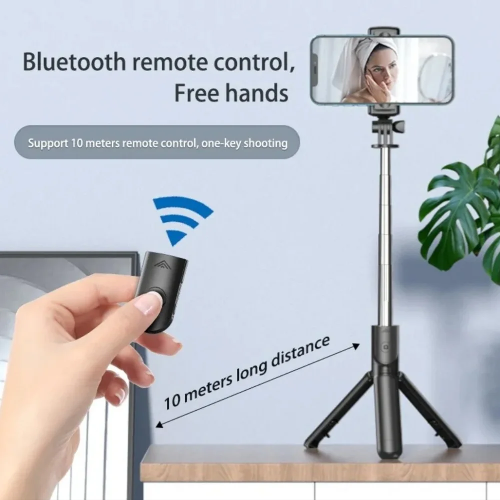 New Bluetooth Wireless Tripod Selfie Stick